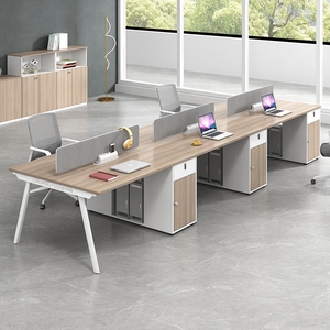 员工办公桌椅组合简约现代4/6四六人位办公室电脑桌子屏风职员桌