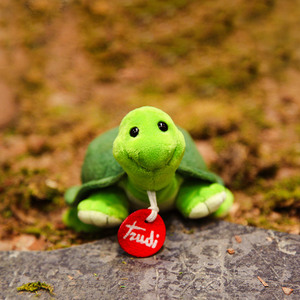 意大利trudi乌龟毛绒玩具绿色乌龟公仔可爱玩偶生日礼物娃娃