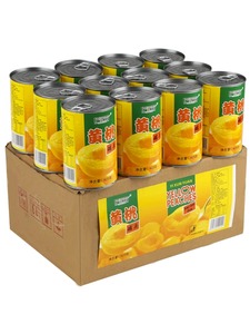 正宗黄桃罐头正品整箱12罐装*425克砀山特产新鲜糖水水果罐头批发