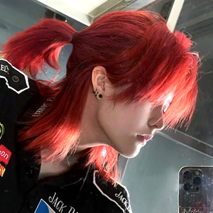 武士头假发男长发中分网红男生鲻鱼头短发全头套日系狼尾假发套