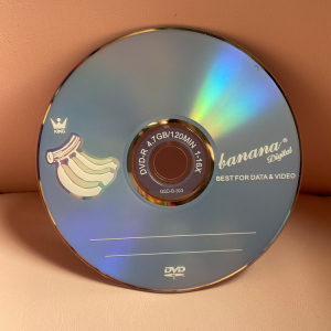 香蕉banana刻录光盘dvd-r一次性1-16x速4.7gb 120分钟