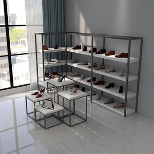 精品鞋店鞋架展示架鞋货架包包架子店铺商用创意鞋架自由组装
