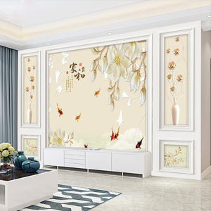 10d电视背景墙壁纸客厅2019新款家用影视墙8d立体凹凸壁画浮雕墙