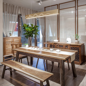 东家家具阿禧纯实木餐桌餐台环保餐桌椅组合现代简约家用吃饭桌子