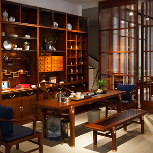 东家家具花梨院子现代东方实木茶桌花梨茶几长方形户型茶小桌子