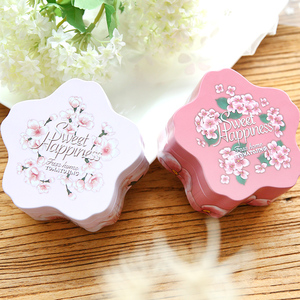 浪漫樱日式花结婚用品喜糖盒子小铁盒小礼物盒马口铁盒糖果盒