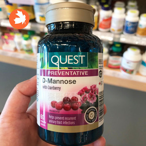 加拿大quest d-mannose d-蔓越莓甘露糖蔓越莓浓缩精华胶囊60粒