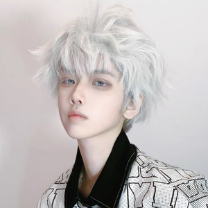 白色假发男短发日系网红同款五条悟cos万用男生正太基佬全头套式
