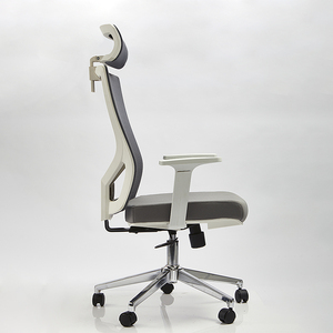 人体工学办公椅电脑椅升降职员转椅舒适久坐高背白色网面透气简约