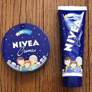 日本代购 nivea妮维雅50周年 樱桃小丸子 蓝罐面霜保湿滋润限量版