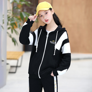 初中女孩春秋外套卫衣女大童13岁15初一女生学生春装衣服12套装14