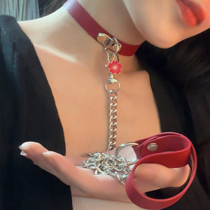 sm调情私密女性玩具项圈链子调教女仆牵引捆绑绳男道具狗成人工具