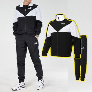 puma彪马官网运动套装男2021春季新款男士夹克外套跑步长裤两件套