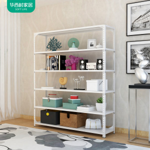 华西村轻型角钢货架 家用仓储展示架 仓库置物架超市储物角铁架子