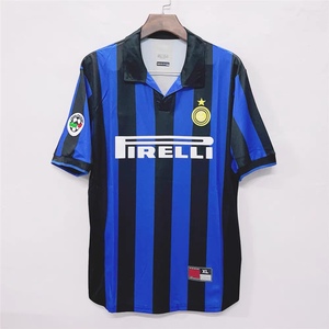 98-99赛季国米球衣9号罗纳尔多萨内蒂巴乔大罗主场复古足球服定制