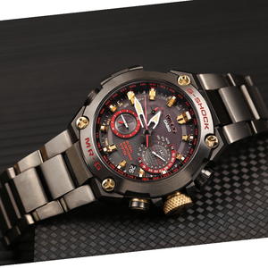 卡西欧g-shock赤红武士钛合金电波运动金属手表男mrg-g1000b-1a4