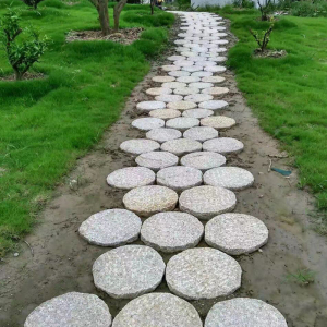 户外园林公园圆形汀步石模具防滑踏步花园草坪垫脚踏石地砖庭院子