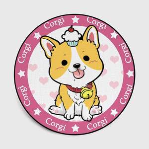 狗狗卡通垫子圆形