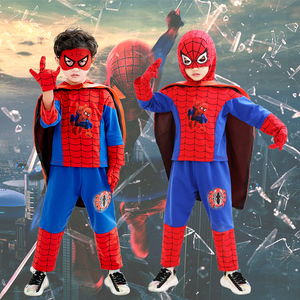 蜘蛛侠儿童套装男童万圣节cosplay圣诞童话幼儿园角色扮演衣服