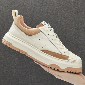 ifashion男鞋春季2022新款鞋子男潮鞋百搭休闲板鞋厚底真皮小白鞋