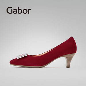 gabor德国嘉步41359中跟鞋 时尚优雅磨砂细跟女鞋单鞋jk制服鞋