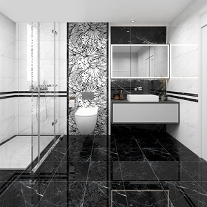 瓷砖客厅大理石地板砖800x800厨房墙砖卫生间浴室地砖深色1人付款36