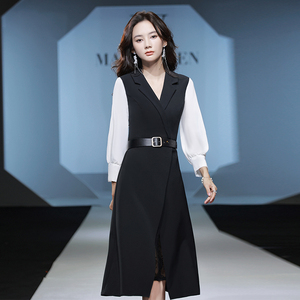 西装晚礼服女宴会气质高贵轻奢小众高端高级感洋装毕业典礼连衣裙