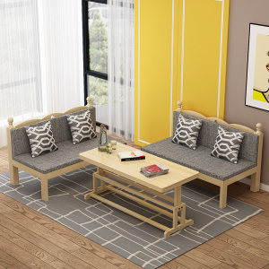 多功能沙发卡座床实木折叠沙发床客厅小户型简约坐卧两用桌椅组合