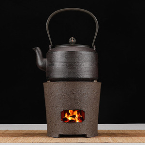 铸铁炭炉日式风炉铁壶套装煮茶壶烧水壶酒精炉家用户外围炉煮茶器
