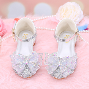 儿童婚纱高跟鞋女童