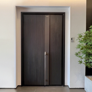 精雕铸铝门别墅大门防盗门现代子母门家用入户门农村自建房双开门