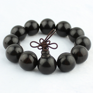 拍卖天然黑黄檀木手串文玩佛珠男款礼物木珠乌木檀20mm木手链