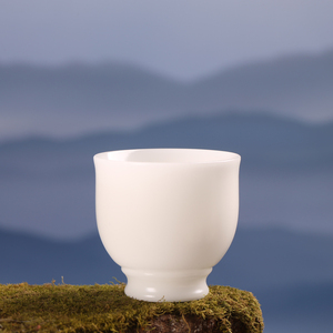 言行居脂白玉瓷主人杯羊脂玉茶杯个人品茗杯女士单杯功夫茶具陶瓷