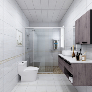 简约现代卫生间瓷砖300x600天鹅湖防滑耐磨浴室地砖条纹厨房墙砖