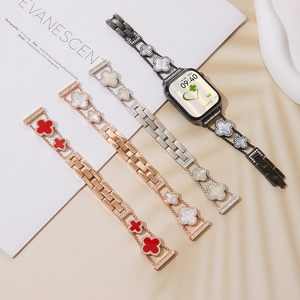 手表女款小香风镶钻表带配件20mm高级感适用于天梭浪琴DW阿玛尼