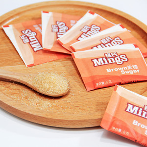 铭氏Mings 咖啡糖包 赤砂糖 独立包装黄糖包5g×100包 咖啡奶茶伴