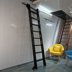 梯子移动实木家用伸缩定制图书馆酒窖多功能衣柜滑轨道楼梯2人付款
