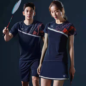 新款短袖羽毛球服大码女装套装夏季男运动网球服气排球服队服定制