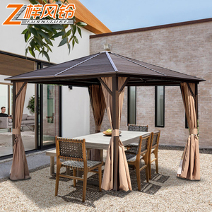 户外凉亭庭院凉棚别墅花园室外露台阳光房子铝合金帐篷遮阳棚亭子