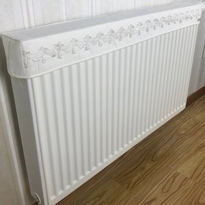 暖气片罩布艺暖气布艺防尘罩防熏黑棉帆布白色罩子简约防尘罩纯色