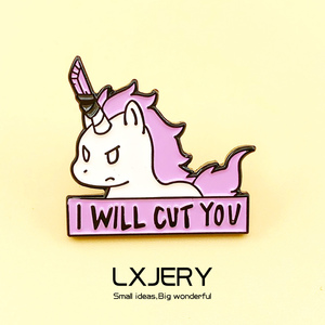 lxjery | 独角兽胸针 卡通金属徽章 创意书包装饰衣领配饰别针