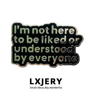 LXJERY 我不需要被所有的人喜欢或理解 个性独立金属胸针 书包pin