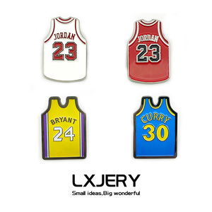 lxjery 24号科比库里篮球迷球衣胸针 23号篮球服包包徽章