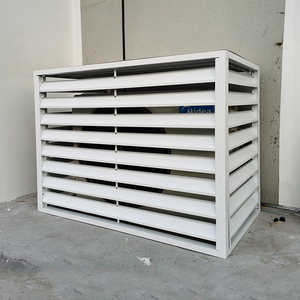 室外铝合金空调外机罩百叶窗定制外机保护罩防雨通风口格栅厂家