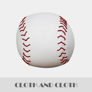 布和布家纺 儿童房现代手工棒球全棉布艺圆形棒球抱枕家居样板房