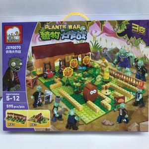 巨象JX90070植物农场迷宫大作战兼容楽高3变场景益智拼装积木玩具