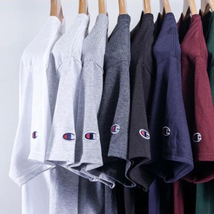 美版champion冠军刺绣小c标宽松圆领短袖t恤男女情侣款打底衫潮牌