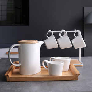 欧式陶瓷咖啡杯冷水壶耐高温凉水壶套装家用客厅茶杯北欧创意简约
