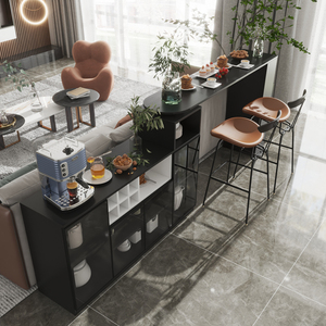 横厅沙发隔断柜后靠吧台靠背柜轻奢风客厅后面靠山柜可旋转餐边柜