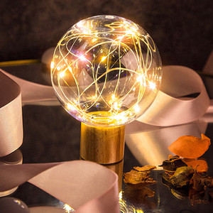 抖音同款火树银花雪花水晶盒许愿水晶球风灯摆件女孩儿童节礼物灯